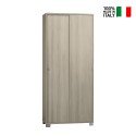 Armoire mobile polyvalente 8 étagères avec portes coulissantes Paco Catalogue