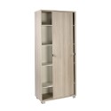 Armoire mobile polyvalente 8 étagères avec portes coulissantes Paco Modèle