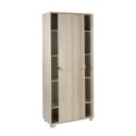 Armoire mobile polyvalente 8 étagères avec portes coulissantes Paco Caractéristiques