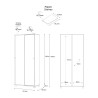 Armoire mobile polyvalente 8 étagères avec portes coulissantes Paco 