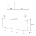 Buffet moderne 3 portes Perth pour salon et cuisine Prix