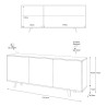 Buffet moderne 3 portes Perth pour salon et cuisine Prix