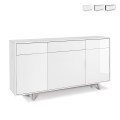 Buffet moderne 3 portes 3 tiroirs pour séjour/cuisine Valdi Promotion