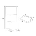 Meuble à chaussures slim 3 portes, capacité 7 paires, design moderne Kopen 