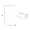 Meuble à chaussures slim 3 portes, capacité 7 paires, design moderne Kopen 