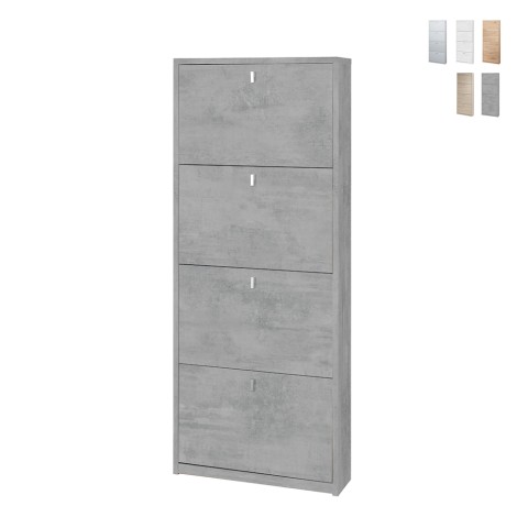 Meuble à chaussures slim design moderne 4 portes 10 paires Pica Promotion