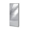 Armoire à chaussures design moderne 4 portes avec miroir 10 paires de chaussures Glenn Achat