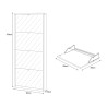 Armoire à chaussures design moderne 4 portes avec miroir 10 paires de chaussures Glenn 