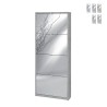 Armoire à chaussures design moderne 4 portes avec miroir 10 paires de chaussures Glenn Vente