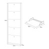 Meuble à chaussures d'entrée design moderne et slim 5 portes pour 12 paires de chaussures Lita 