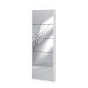 Meuble à chaussures 5 portes avec miroir design moderne pour 12 paires de chaussures Darcy 