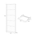 Meuble à chaussures 5 portes avec miroir design moderne pour 12 paires de chaussures Darcy 