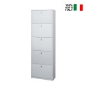 Meuble à chaussures design moderne gain de place 5 abattants pour 25 paires Mond Catalogue
