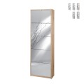 Meuble à chaussures 5 portes miroir pour 25 paires design moderne Roy Promotion
