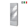 Meuble à chaussures 5 portes miroir pour 25 paires design moderne Roy Dimensions