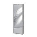 Meuble à chaussures 5 portes miroir pour 25 paires design moderne Roy Achat