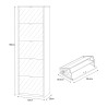 Meuble à chaussures 5 portes miroir pour 25 paires design moderne Roy 