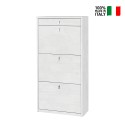 Meuble à chaussures d'entrée 3 portes avec tiroir pour 15 paires de chaussures Naky Caractéristiques