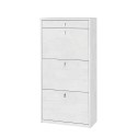 Meuble à chaussures d'entrée 3 portes avec tiroir pour 15 paires de chaussures Naky 