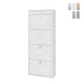 Meuble à chaussures design moderne 4 portes avec tiroir pour 20 paires de chaussures Cadre Promotion