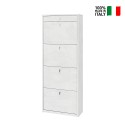 Meuble à chaussures design moderne 4 portes avec tiroir pour 20 paires de chaussures Cadre Choix