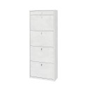 Meuble à chaussures design moderne 4 portes avec tiroir pour 20 paires de chaussures Cadre Achat