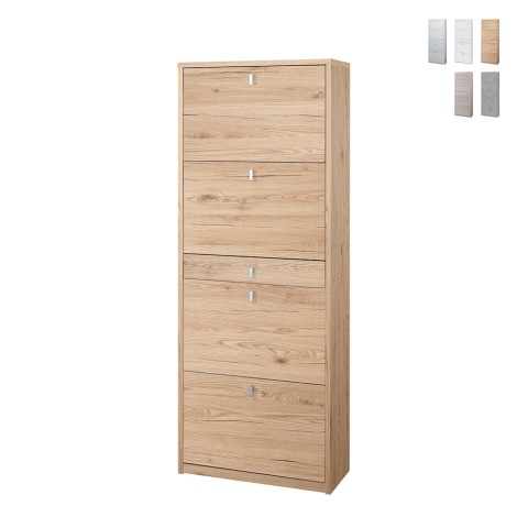 Meuble à chaussures 4 portes avec tiroir 20 paires design moderne Guty Promotion