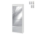 Armoire à chaussures avec miroir 4 portes pour 20 paires Glimt Promotion