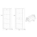 Armoire à chaussures avec miroir 4 portes pour 20 paires Glimt 