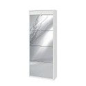 Armoire à chaussures avec miroir 4 portes pour 20 paires Glimt 