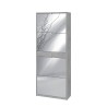Meuble à chaussures 4 portes avec miroir et tiroir pour 20 paires de chaussures Belty Achat