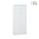 Armoire polyvalente 2 portes 3 étagères pour entrée ou séjour Kadir Promotion