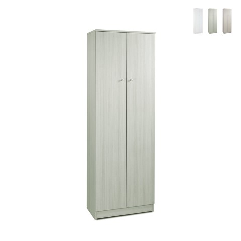Armoire polyvalente d'entrée 2 portes 4 étagères salon Mainz Promotion