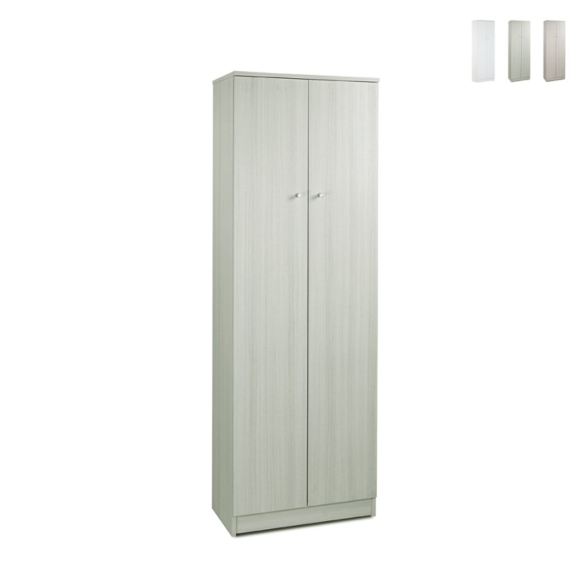 Armoire polyvalente d'entrée 2 portes 4 étagères salon Mainz Promotion Armoire polyvalente d'entrée 2 portes 4 étagères salon Mainz Promotion