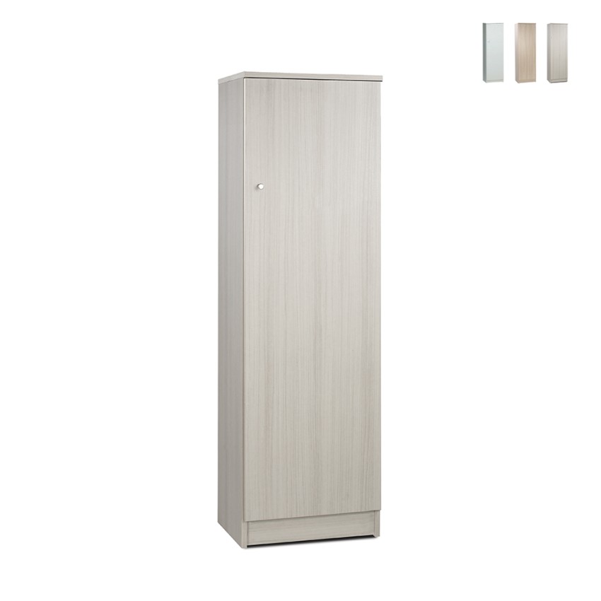 Armoire colonne de rangement multifonction avec porte et 2 étagères Gander Promotion Armoire colonne de rangement multifonction avec porte et 2 étagères Gander Promotion