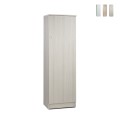Armoire colonne de rangement multifonction avec porte et 2 étagères Gander Promotion