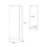 Armoire colonne de rangement multifonction avec porte et 2 étagères Gander 