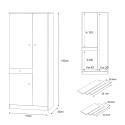 Armoire polyvalente 6 étagères avec tiroir 3 portes WIlton 