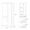 Armoire polyvalente 6 étagères avec tiroir 3 portes WIlton 
