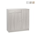 Armoire polyvalente salon bureau 2 portes 4 niches tiroir Kyn Promotion