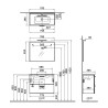 Meuble de salle de bain suspendu 80cm lavabo 2 tiroirs miroir LED Mia Choix