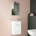 Armoire de toilette murale 40 cm compacte porte lavabo Miroir LED Mia Offre