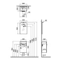 Meuble de salle de bain suspendu 40 cm compact lavabo avec porte miroir LED Mia Catalogue