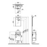 Meuble de salle de bain suspendu 40 cm compact lavabo avec porte miroir LED Mia Catalogue