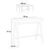 Table Console d'entrée extensible à rallonge bois couleur noyer 90x40-300cm Banco Noix Réductions