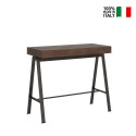 Table Console d'entrée extensible à rallonge bois couleur noyer 90x40-300cm Banco Noix Vente