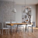 Table console de salle à manger extensible avec rallonges 90x40-300cm bois Banco Fir Remises