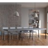 Table console extensible avec rallonges 90x40-300cm gris Banco Premium Concrete Remises
