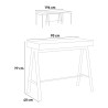 Console extensible 90x40-196cm table en bois Banco Small Oak Remises