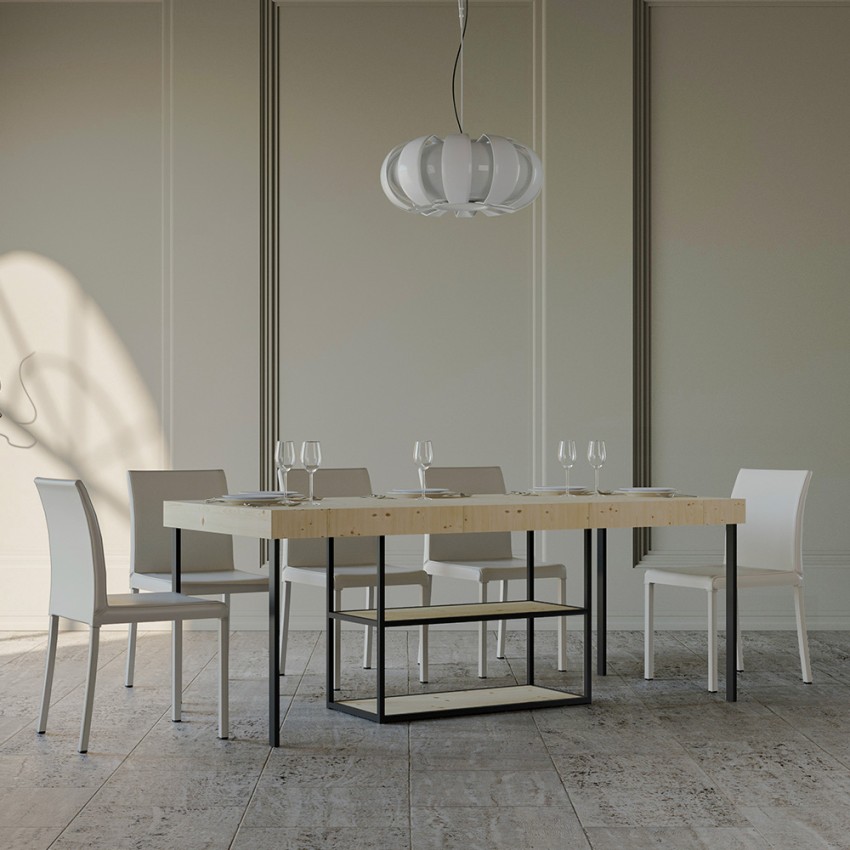 Table console extensible avec rallonges 90x40-190cm Camelia Small Premium Nature Promotion